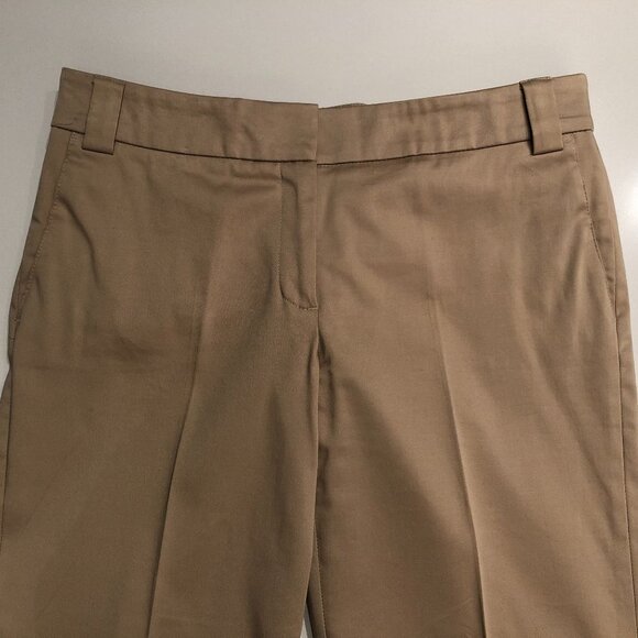 Espirit Collection Straight Leg Zip Up Medium Rise Pants Tan Size 8 - Picture 4 of 8